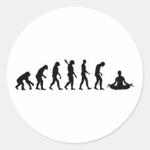 Evolutions-Yoga Runde Aufkleber