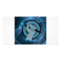 Ewige blaue Drehung Personalisierte Photo Karte