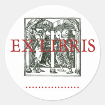 Ex Libris Buch-Halter Runder Aufkleber