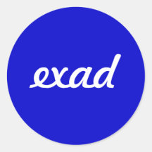 exad runder aufkleber