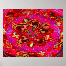 Exotische Blume - feine Kunst-Digital-Grafiken Plakat