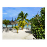 Exotische tropische Strand-Postkarte