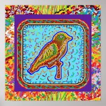 Exotischer Vogel durch Naveen Plakatdruck