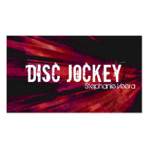 Explosions-Disc-Jockey-Musik-Geschäfts-Karte - Rot Visitenkarten