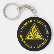 Explosives warnendes Keychain Schlüsselanhänger