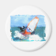Expressionist-orange SegelWindsurfer Magnete