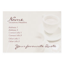Expresso Kaffee-Café-Visitenkarte