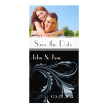 Extravagant blühen Sie /photo "Save the Date " Fotokarten