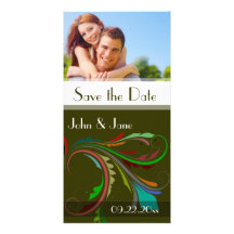 Extravagant blühen Sie /photo "Save the Date " Fotokartenvorlagen