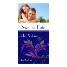 Extravagant blühen Sie /photo "Save the Date " Bilderkarten