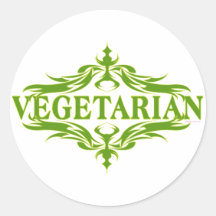 Extravagant im Grün - Vegetarier Aufkleber