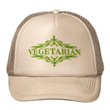 Extravagant im Grün - Vegetarier Baseball Kappen