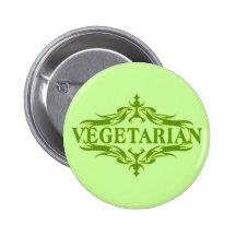 Extravagant im Grün - Vegetarier Anstecknadelbutton