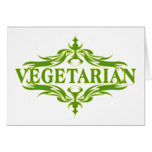 Extravagant im Grün - Vegetarier Grußkarten