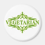 Extravagant im Grün - Vegetarier Kühlschrankmagnet