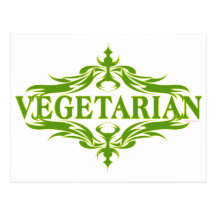 Extravagant im Grün - Vegetarier Postkarte