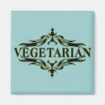 Extravagant im Schwarzen - Vegetarier Magnete