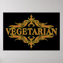 Extravagant in Brown - Vegetarier Posterdrucke