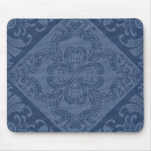Extravagantes blaues Denimblick mousepad