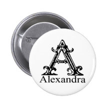 Extravagantes Monogramm: Alexandra Buttons