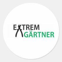 Extrem Gärtner Runde Sticker