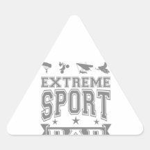 Extreme Sport Dad Triangle Sticker