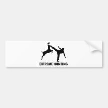 Extremer Jagd-Rotwild-Karate-Tritt Autoaufkleber