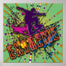 EXTREMES SKATEBOARDING PLAKAT