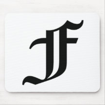 F-Text altes Englisch Mousepads