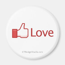 Facebook Liebe-Knopf - Magnet Magnete