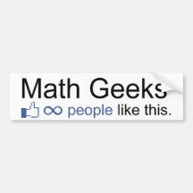 Facebook - Mathe-Aussenseiter (Unendlichkeit) Auto Aufkleber