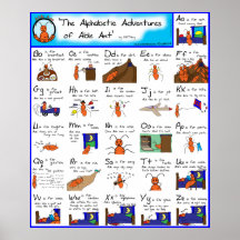 Fähige Ameisen-alphabetisches Abenteuer-Plakat