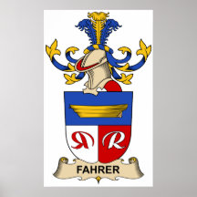Fahrer Familienwappen Posterdruck
