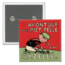 Fahrrad-Abenteuer von Piet Pelle Anstecknadelbutton