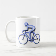 Fahrrad, das im Blau läuft Haferl
