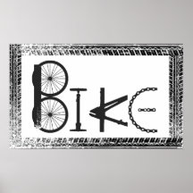 Fahrrad-Graffiti von den Fahrrad-Teilen u. von den Plakatdrucke