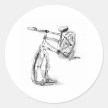 Fahrrad II Runder Sticker