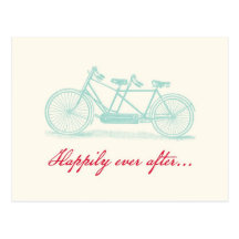 Fahrrad Save the Date errichtet für Postkarte zwei