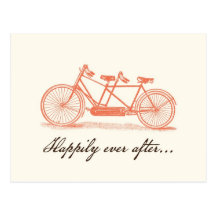 Fahrrad Save the Date errichtet für Postkarte zwei