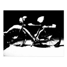 Fahrradnahaufnahme-Grafikpostkarte