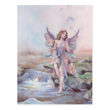 FAIERIE BLASEN durch SHARON SHARPE Postkarte