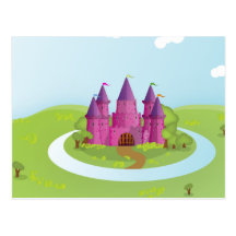 Fairytail Schloss Postkarte