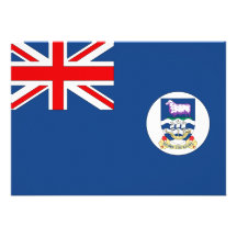 Falklandinseln-Flagge Individuelle Einladung