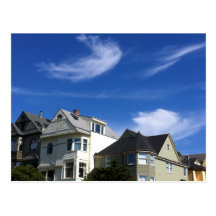 Fall-Himmel über Haus-Postkarte