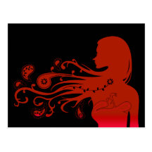 Fall Paisley Postkarten