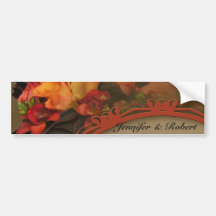 Fall-Rosen-Blumenstrauß Autosticker