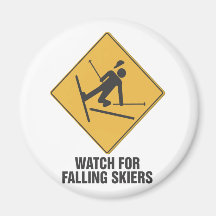 Fallende Skifahrer Kühlschrankmagnete