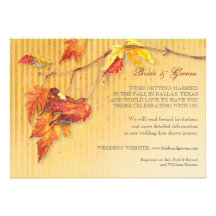 Fallendes Blätter - Herbst-Fall-Save the Date Kart Individuelle Einladung