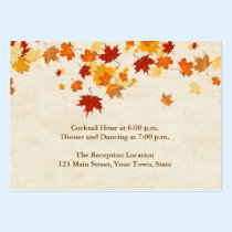 Falling Autumn Leaves Reception visitenkarten