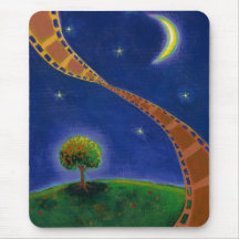 Fallnachtfilmkunst-Spaßmalerei für Filmliebhaber Mousepads
